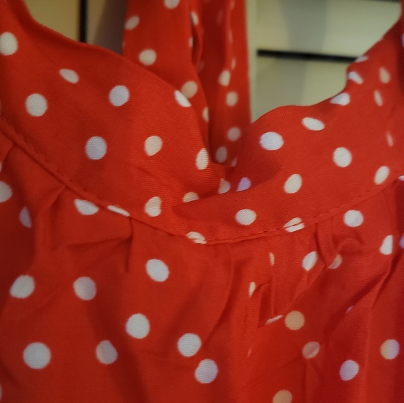 Red Halter Neck Sleeveless Floral Long Maxi Dress Backless Loose Ruffle Sundress - Picture 5 of 7